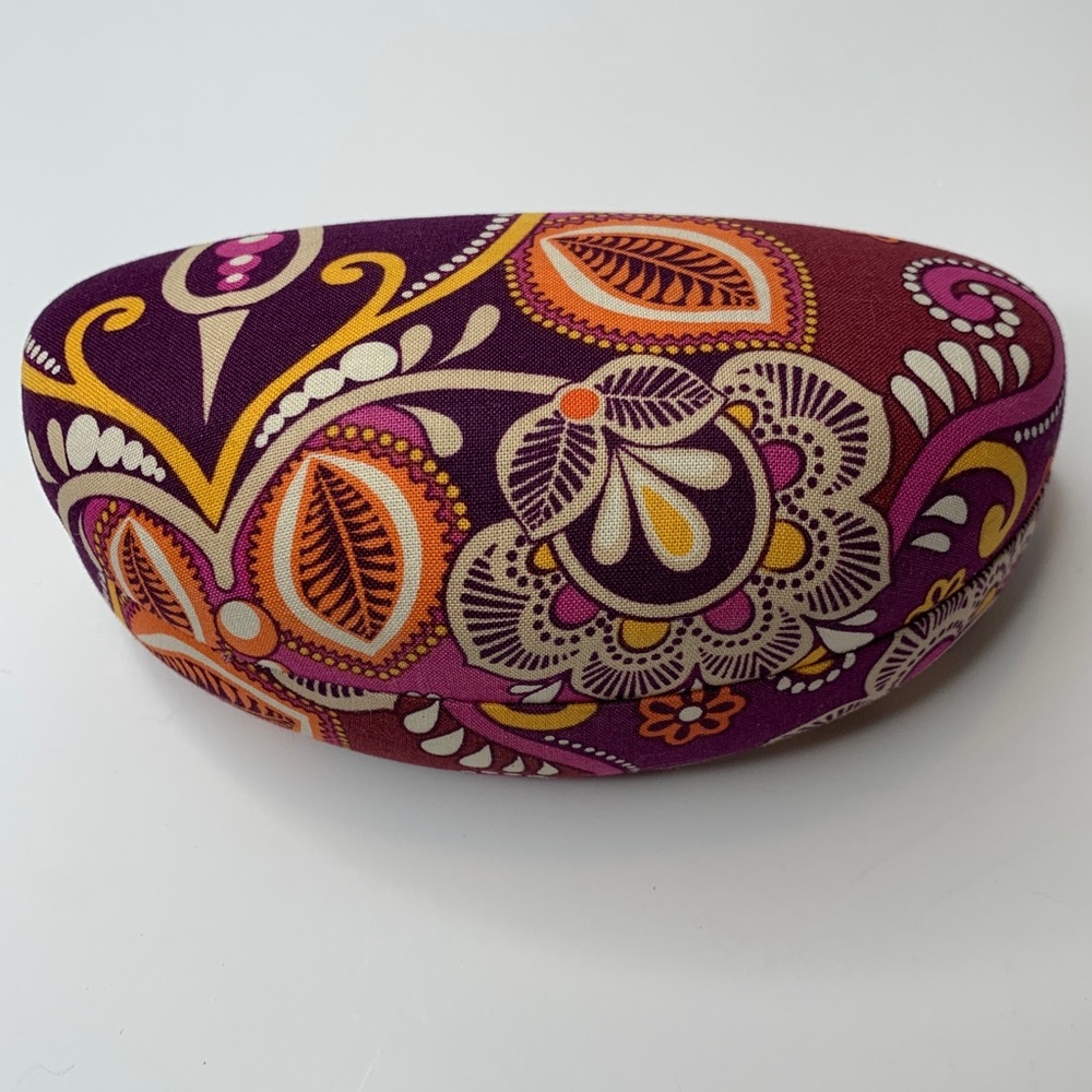 Vera Bradley Glasses Case Safari Sunset Hard Clam Shell Eye Sun Paisley Boho